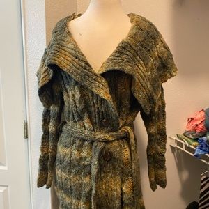 Warm knit Jones New York belted Sweater coat